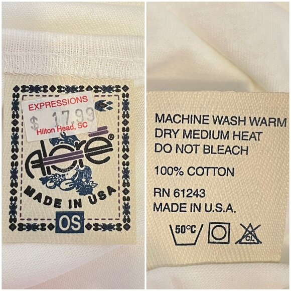 Alore 1990's Vintage NWT Hilton Head Island Beach Coverup Shirt One Size - Picture 5 of 5